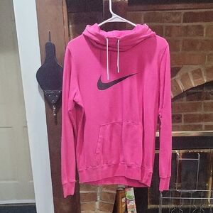 Nike Fuchsia Hoodie with Black Swoosh